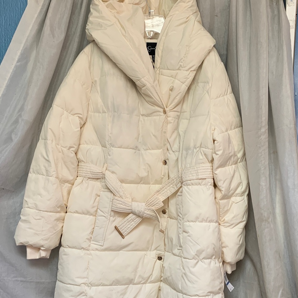 Jessica Simpson Off-White Puffer Coat